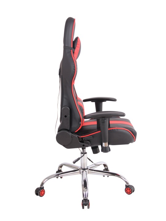 Työtuoli Limit XM keinonahkaa, musta/punainen