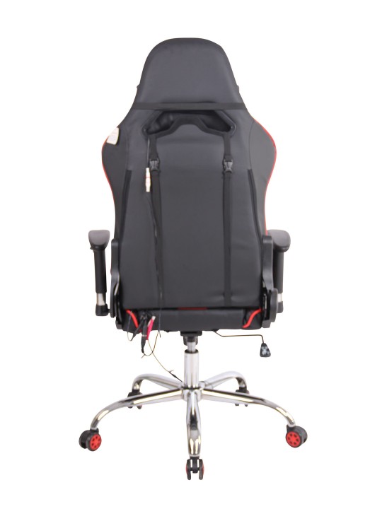 Työtuoli Limit XM keinonahkaa, musta/punainen