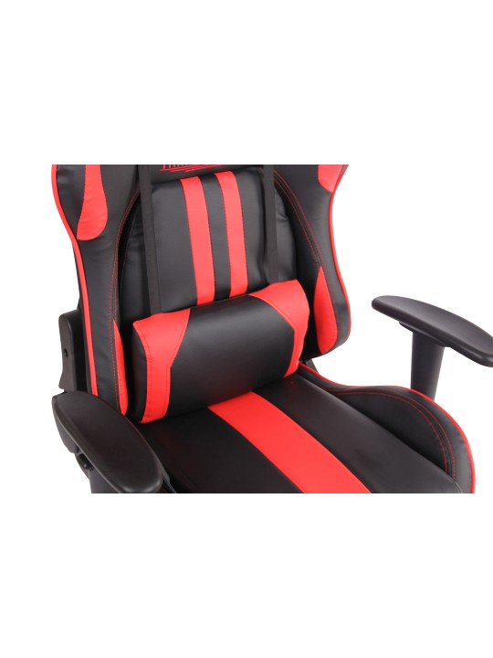 Työtuoli Limit XM keinonahkaa, musta/punainen