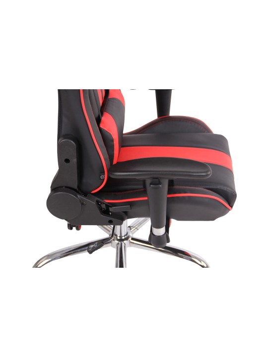 Työtuoli Limit XM keinonahkaa, musta/punainen