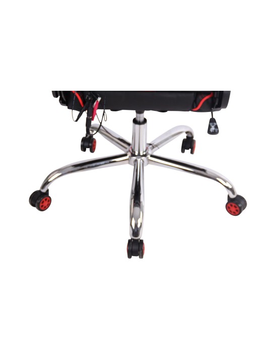 Työtuoli Limit XM keinonahkaa, musta/punainen