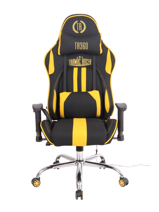 Työtuoli Limit XM kangasta, musta/keltainen