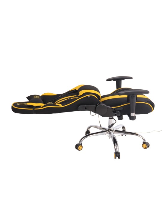 Työtuoli Limit XM kangasta, musta/keltainen