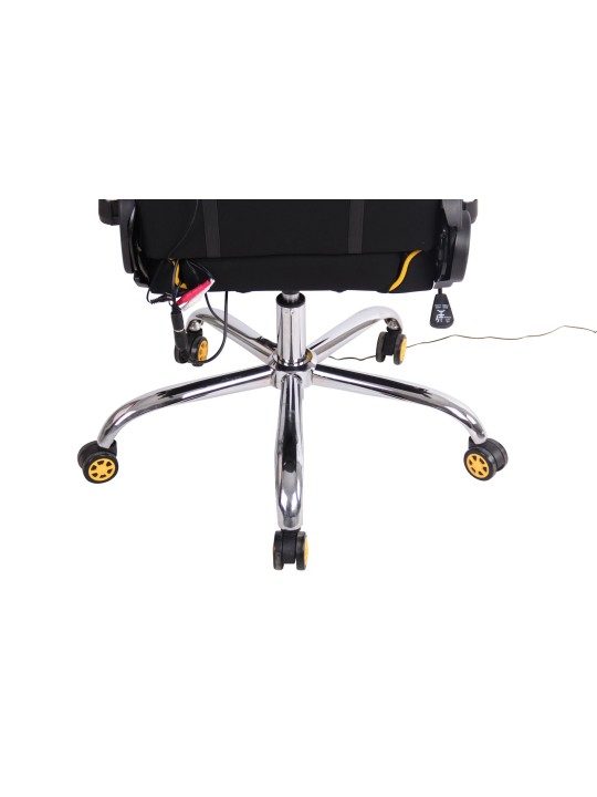 Työtuoli Limit XM kangasta, musta/keltainen