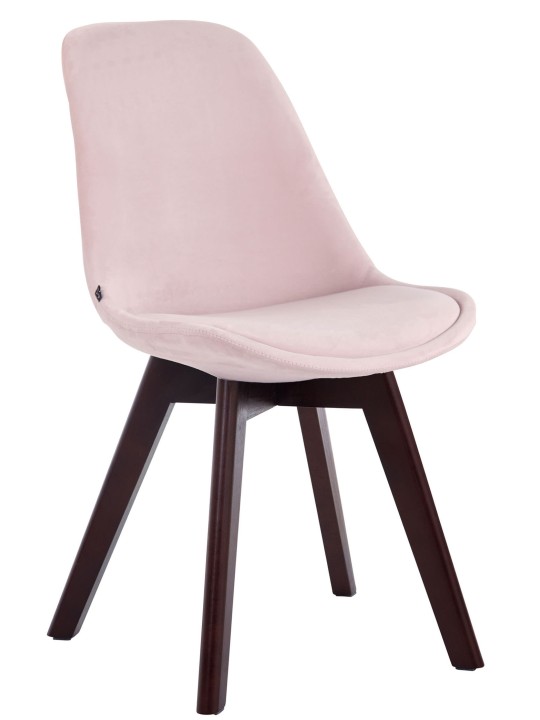 Vierailijatuoli Borneo V2 samettipähkinä, pinkki