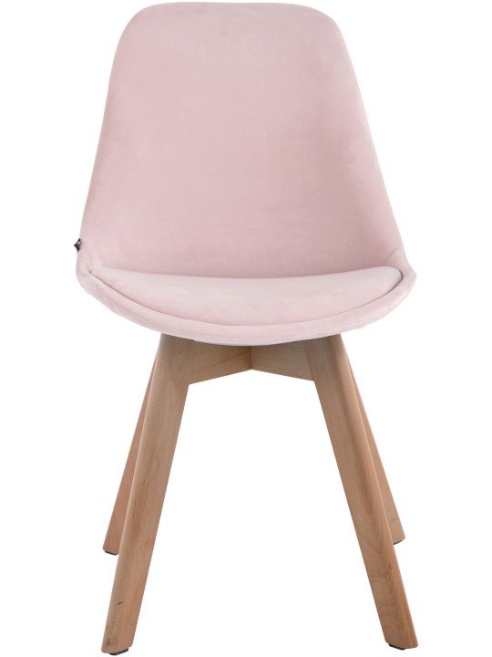 Vierailutuoli Borneo V2 sametti luonnollinen, pinkki