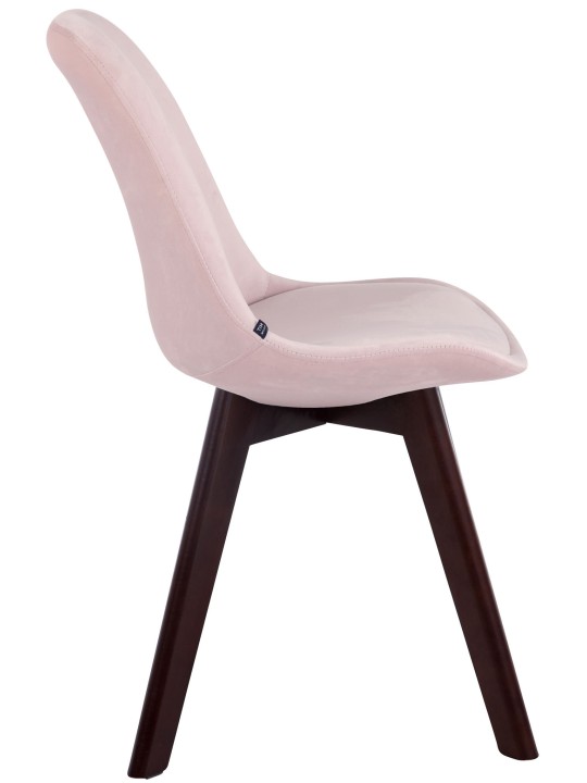 Vierailijatuoli Borneo V2 samettipähkinä, pinkki