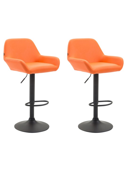 2 baarijakkaran sarja Braga keinonahkaa, oranssi