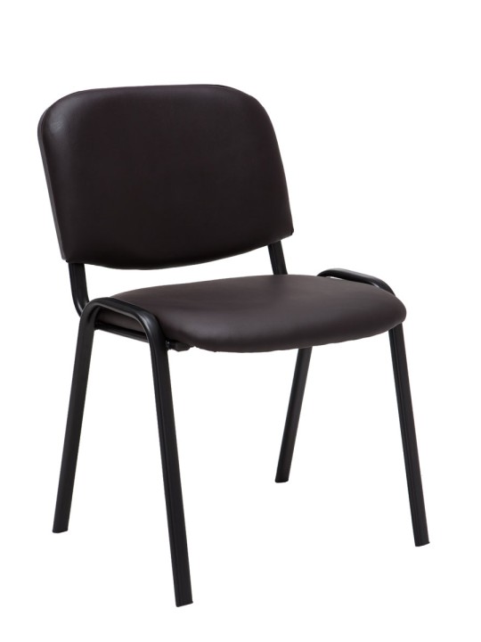 4 vierailijatuolin setti Ken keinonahkaa, ruskea