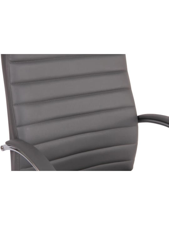 Valais keinonahkainen työtuoli hierontatoiminnolla, harmaa