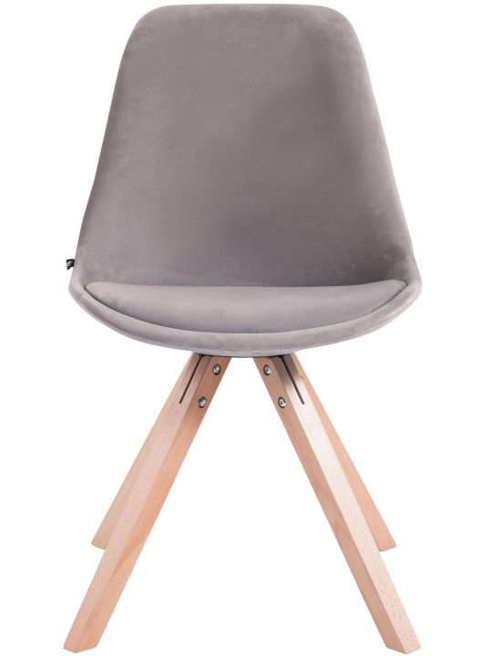 Vierailijatuoli Toulouse samettineliö luonnollinen, harmaa