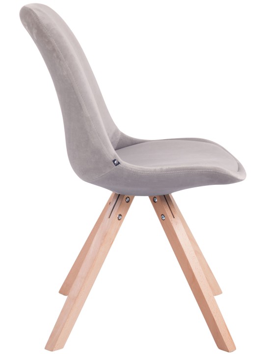 Vierailijatuoli Toulouse samettineliö luonnollinen, harmaa