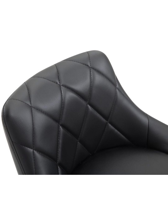 2 baarituolia Lazio keinonahkaa C, musta