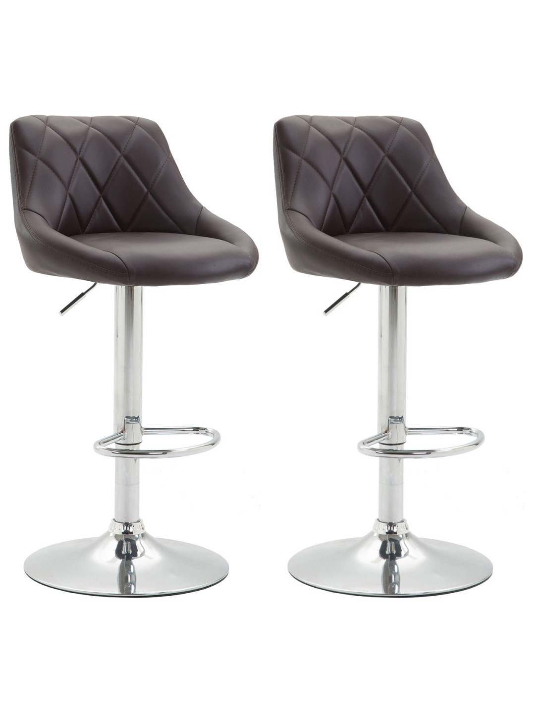 2 baarituolia Lazio keinonahkaa C, ruskea