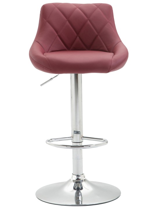 2 baarituolia Lazio keinonahkaa C, viininpunainen