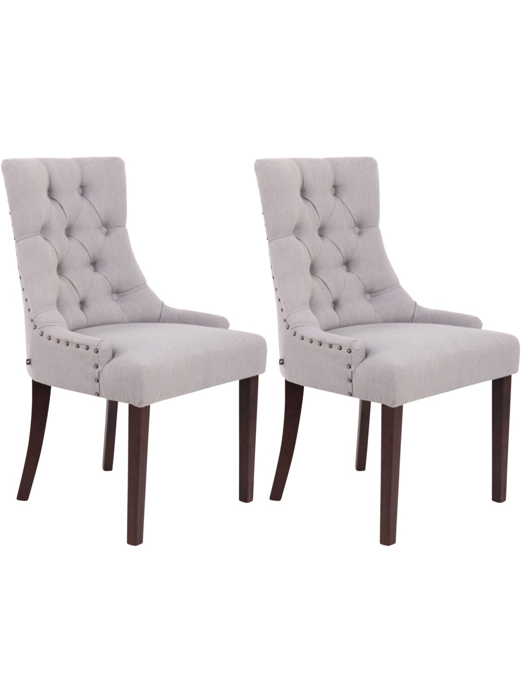 2 ruokapöydän tuolin setti Aberdeen kangas antiikki, harmaa