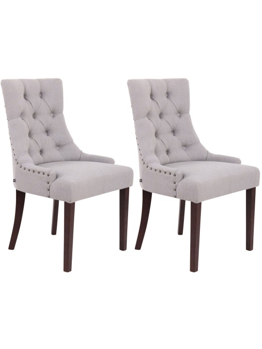 2 ruokapöydän tuolin setti Aberdeen kangas antiikki, harmaa