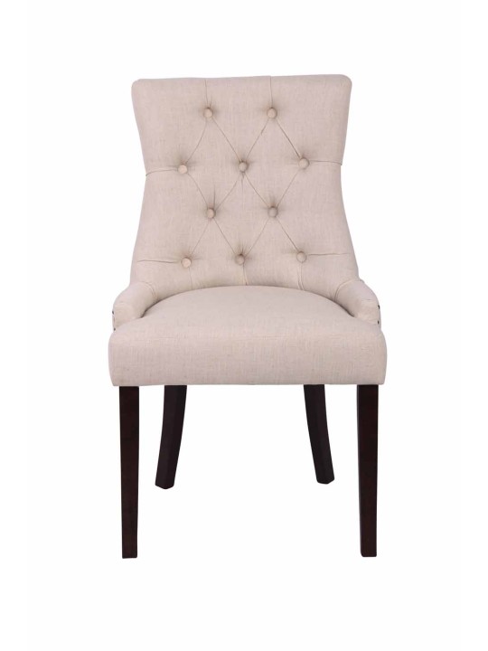 2 ruokapöydän tuolin setti Aberdeen kangas antiikki, kermanvärinen