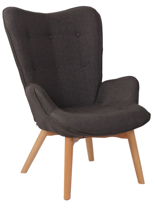 Lounger Durham kangas, tummanharmaa