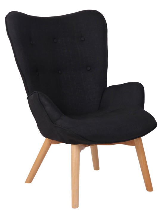 Lounger Durham kangas, musta