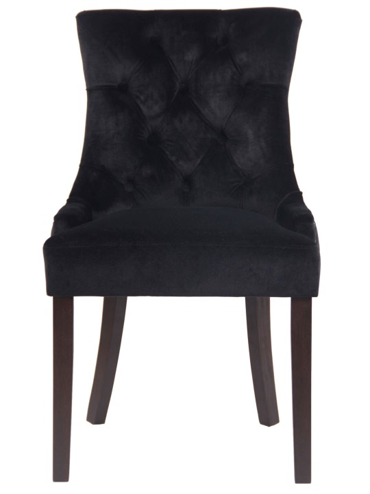 Ruokapöydän tuoli Aberdeen sametti antiikki, musta