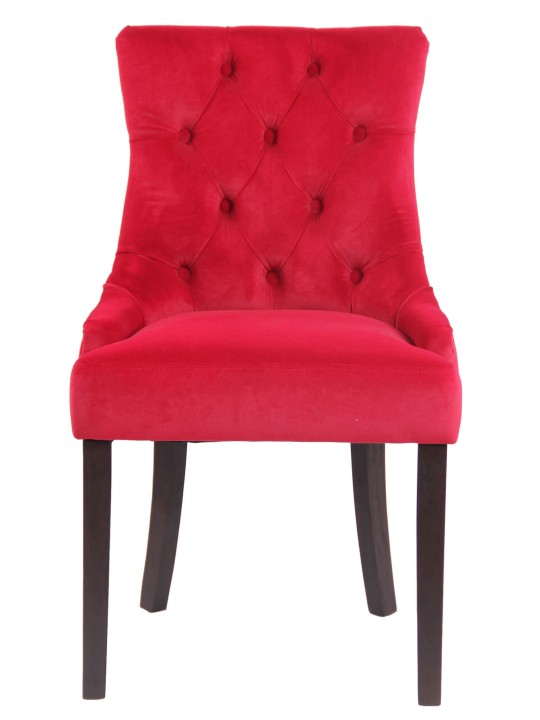 Ruokapöydän tuoli Aberdeen sametti antiikki, punainen