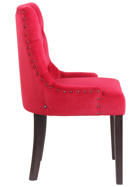 Ruokapöydän tuoli Aberdeen sametti antiikki, punainen