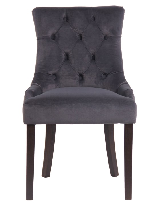 Ruokapöydän tuoli Aberdeen sametti antiikki, tummanharmaa