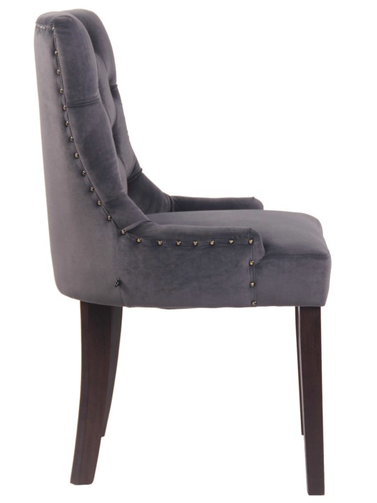 Ruokapöydän tuoli Aberdeen sametti antiikki, tummanharmaa