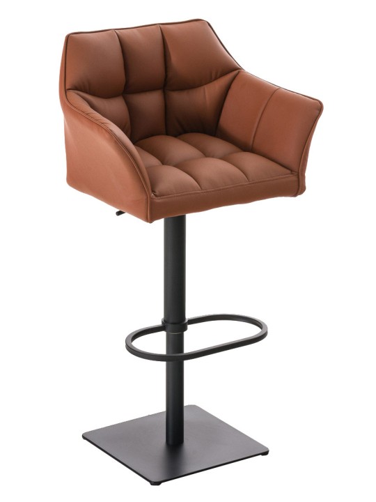 Setti 2 baarijakkaraa Damaso keinonahkaa, vaaleanruskea