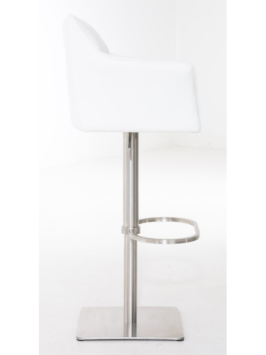 2 baarituolisarja Damaso keinonahka ruostumaton teräs, valkoinen