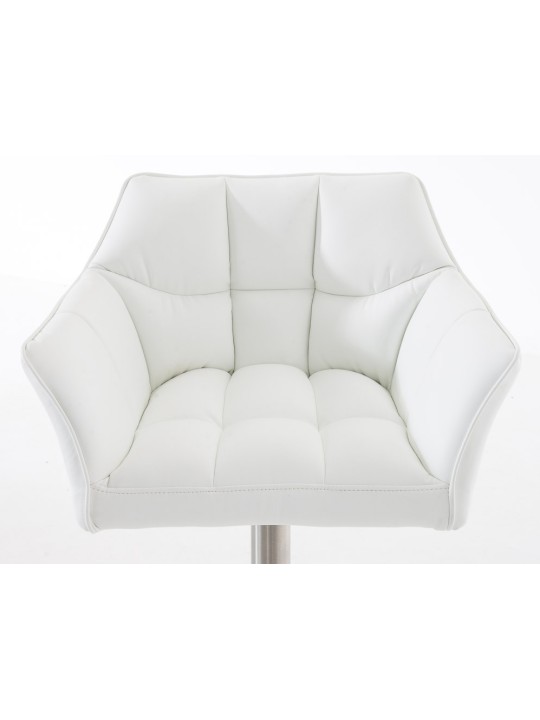 2 baarituolisarja Damaso keinonahka ruostumaton teräs, valkoinen