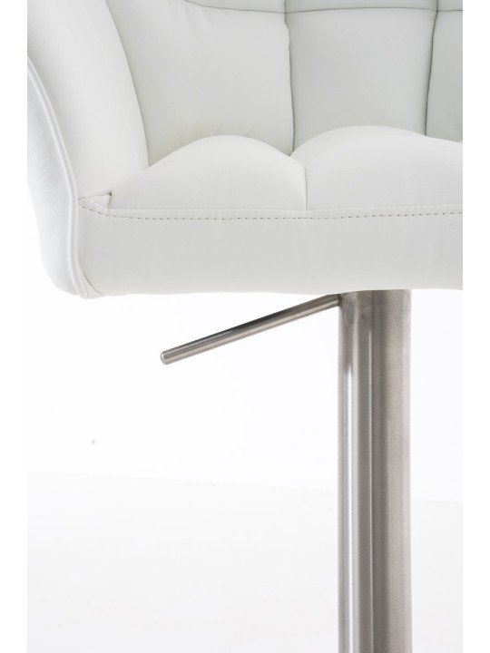 2 baarituolisarja Damaso keinonahka ruostumaton teräs, valkoinen