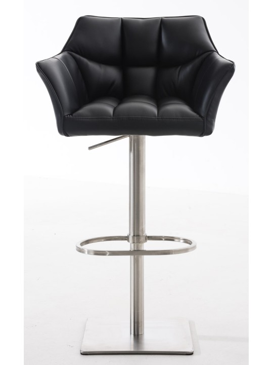 2 baarituolisarja Damaso keinonahka ruostumaton teräs, musta