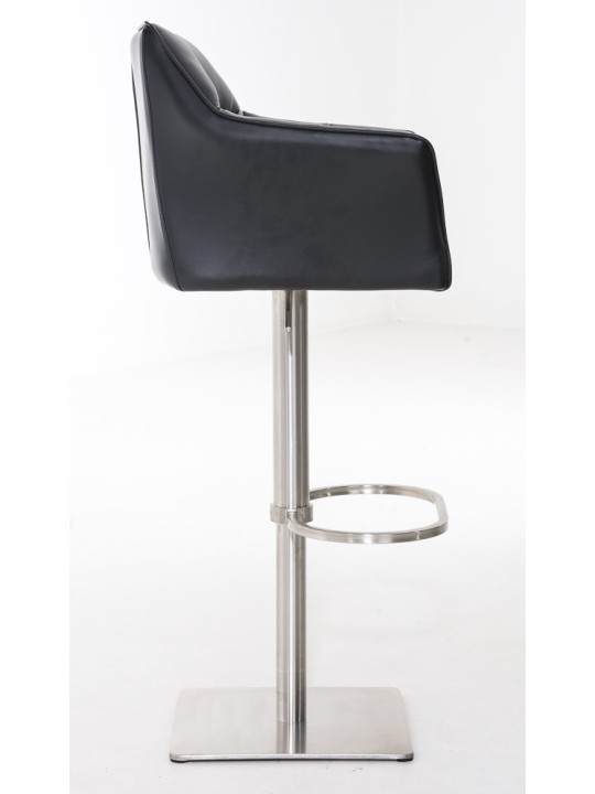 2 baarituolisarja Damaso keinonahka ruostumaton teräs, musta