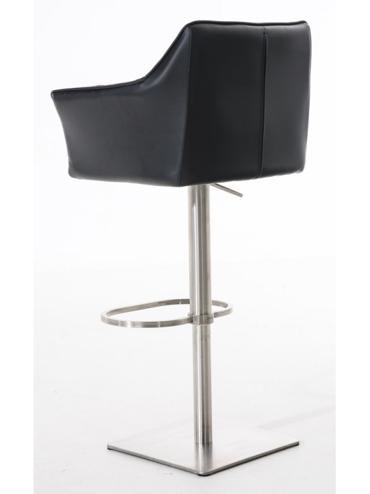 2 baarituolisarja Damaso keinonahka ruostumaton teräs, musta