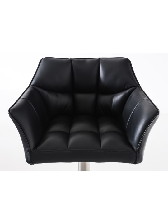 2 baarituolisarja Damaso keinonahka ruostumaton teräs, musta