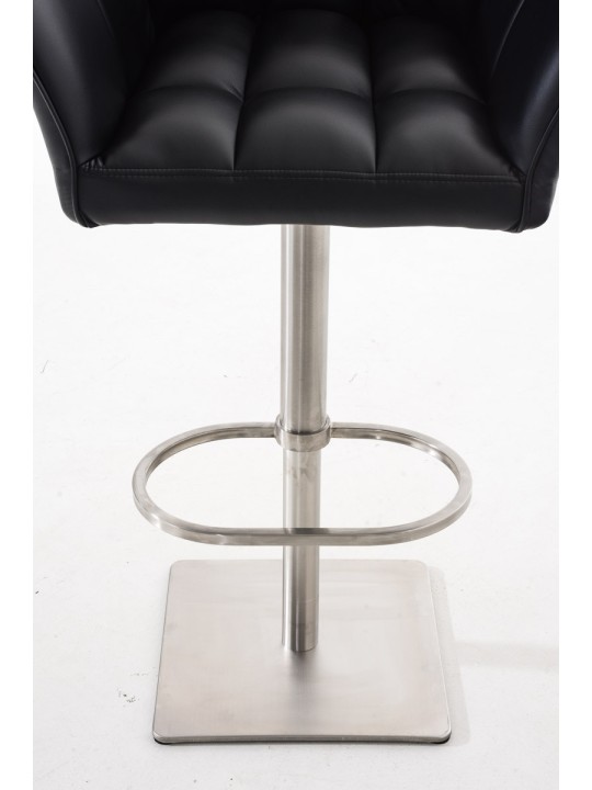 2 baarituolisarja Damaso keinonahka ruostumaton teräs, musta