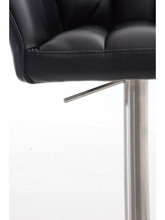 2 baarituolisarja Damaso keinonahka ruostumaton teräs, musta