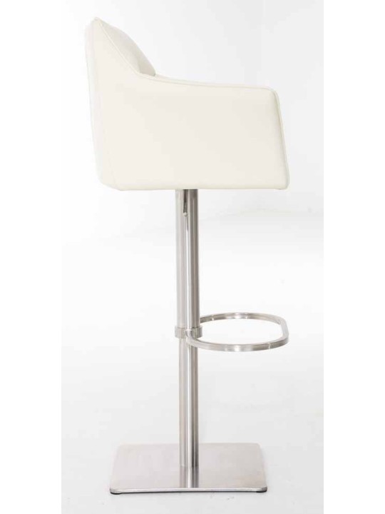 2 baarituolisarja Damaso keinonahka ruostumaton teräs, kermanvärinen