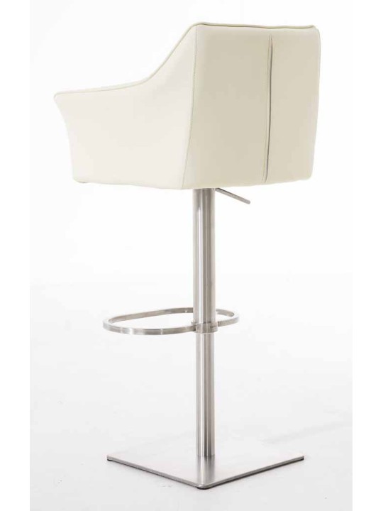 2 baarituolisarja Damaso keinonahka ruostumaton teräs, kermanvärinen