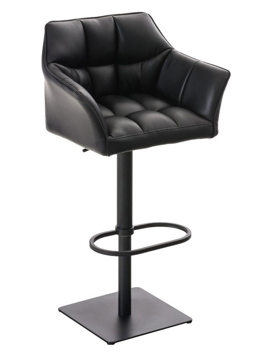 Setti 2 baarijakkaraa Damaso keinonahkaa, musta