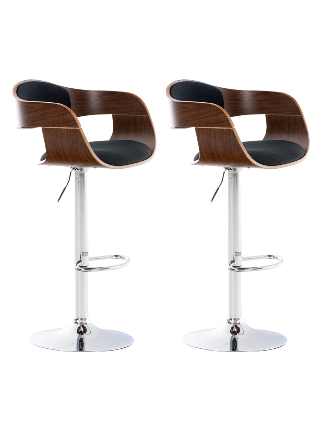 2 baarijakkaran sarja Kingston C kangasta, pähkinä/musta