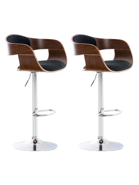 2 baarijakkaran sarja Kingston C kangasta, pähkinä/musta