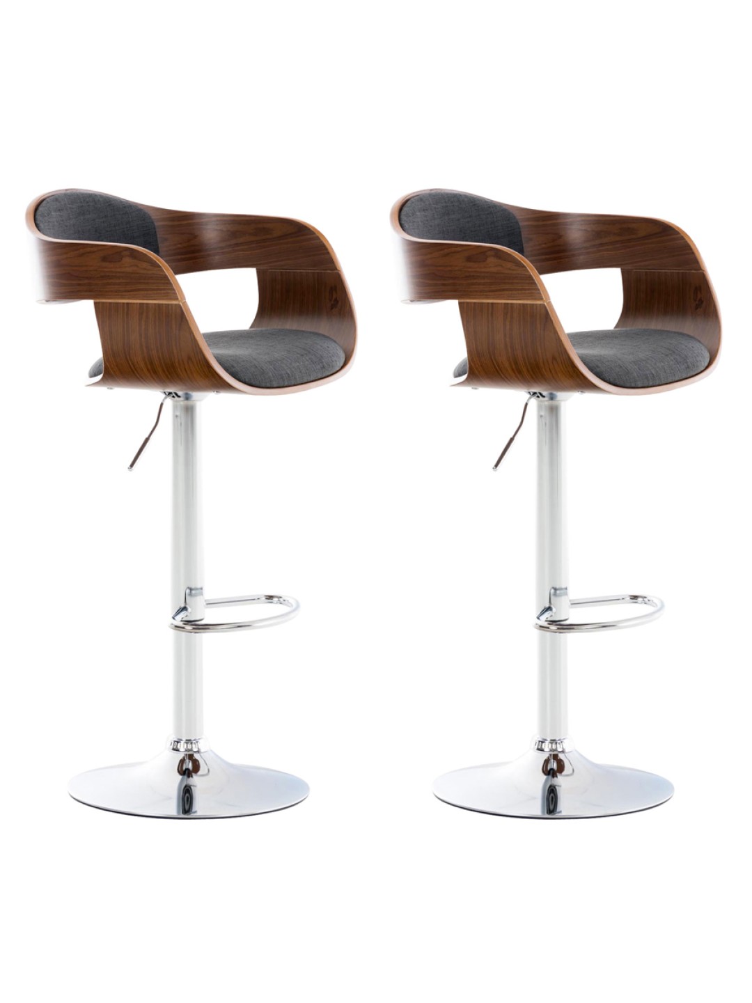 2 baarijakkaran sarja Kingston C kangasta, pähkinä/tummanharmaa