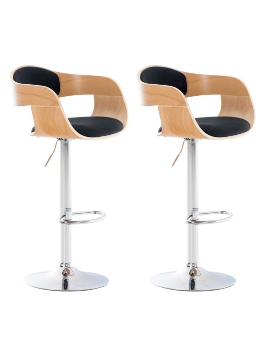 2 baarijakkaran sarja Kingston C kangasta, luonnonvärinen/musta