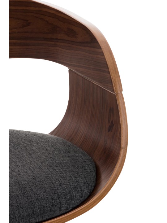 2 baarijakkaran sarja Kingston C kangasta, pähkinä/tummanharmaa 2 baarijakkaran sarja Kingston C kangasta, pähkinä/tummanharmaa