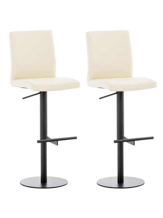 2 baarituolisarja Cadiz keinonahkaa, kermanvärinen