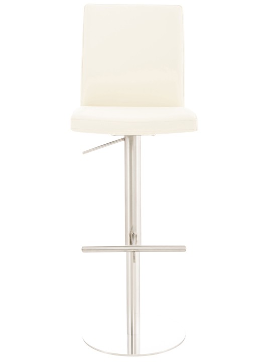 2 baarituolisarja Cadiz keinonahka ruostumaton teräs, kermanvärinen