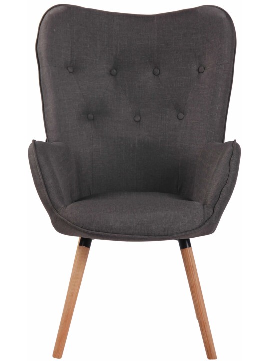 Lepotuoli Ashford luonnonmukaista kangasta, tummanharmaa